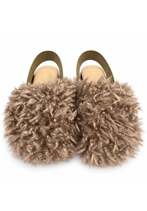 Sabot in ecopelliccia ELI 1957 | 40040PIEL FUR MARABA MARRON